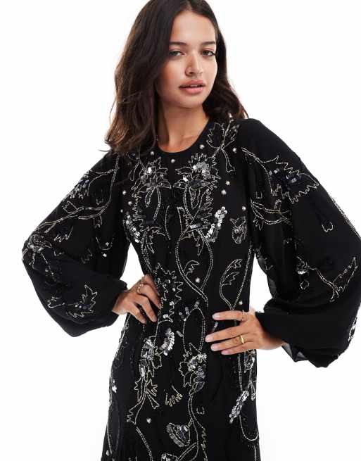 black high slit maxi dress All Eyes On You High Slit Maxi Dress