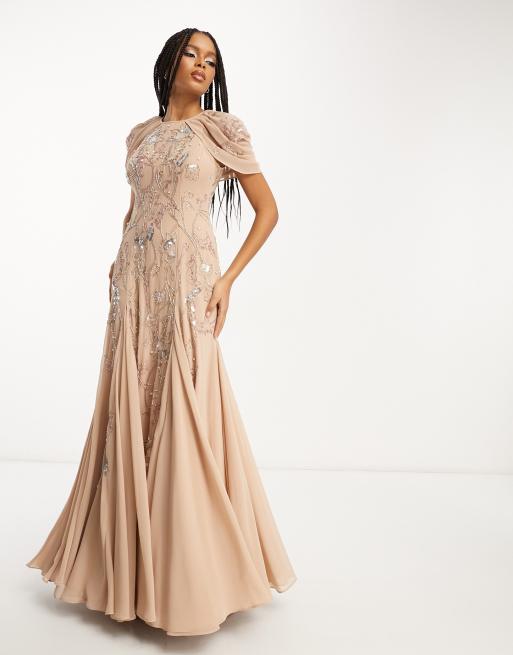 Adrianna papell embellished godet gown sale