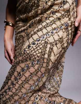 スカート Prada Gold midi skirt with sequins Prada Gold midi skirt with sequins | TheDoubleF