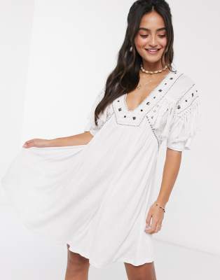 asos white tassel dress