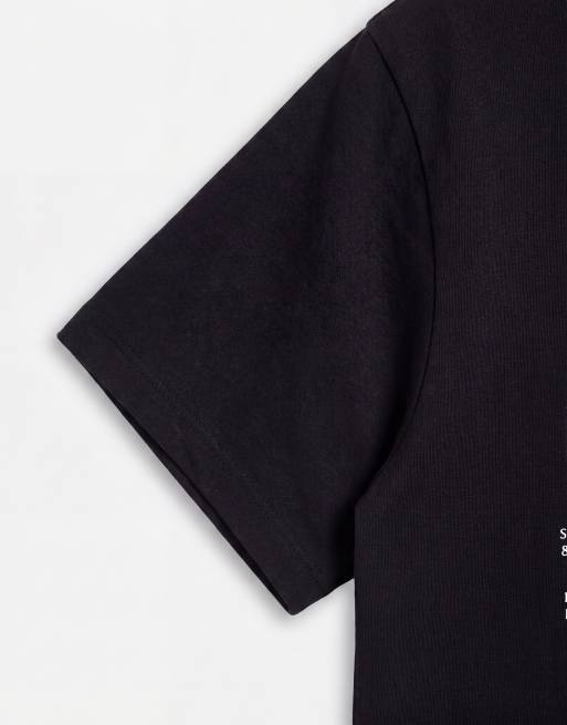 ASOS DESIGN embellished oversized T-shirt with vintage vinyl graphic in black, 8 of 8