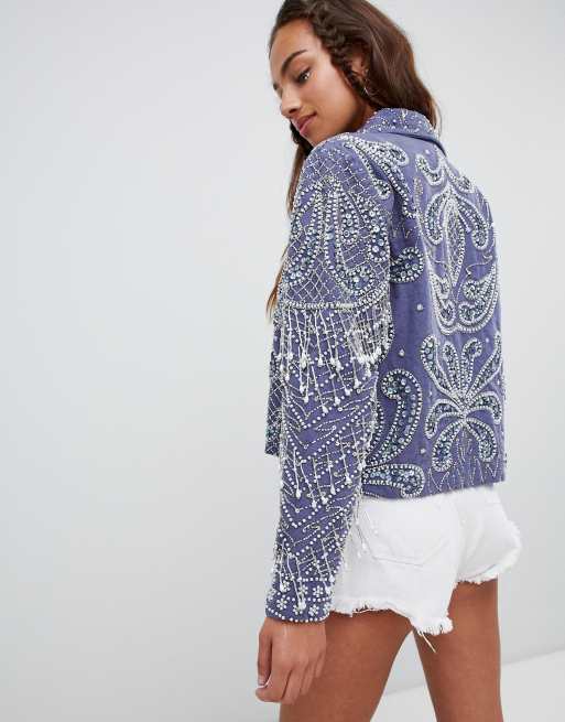 Asos beaded sale jacket