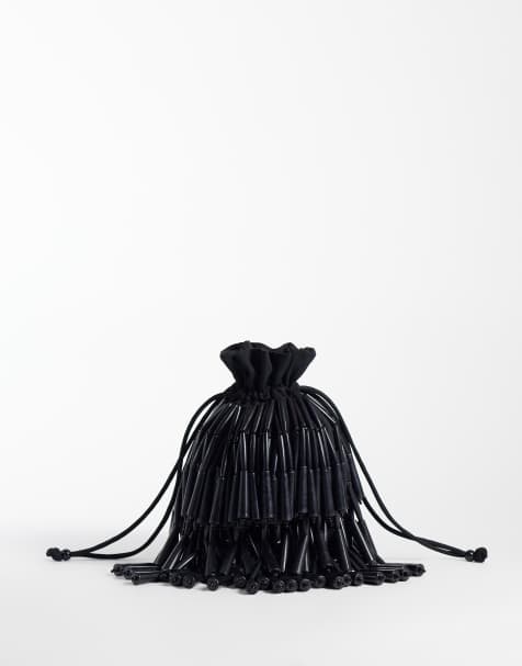 ASOS DESIGN embellished pouch in black - view 1