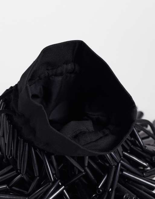 ASOS DESIGN embellished pouch in black, 3 of 4