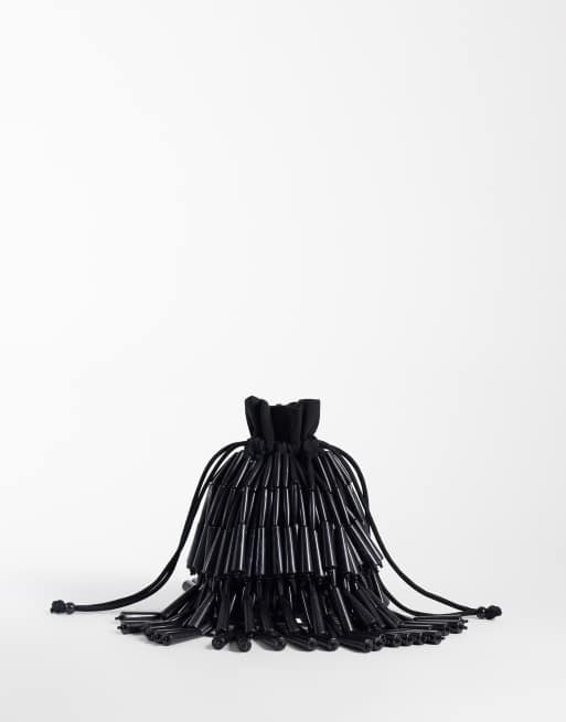 ASOS DESIGN embellished pouch in black, 4 of 4