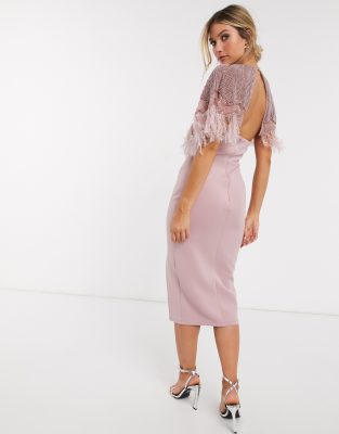 asos pink scuba dress