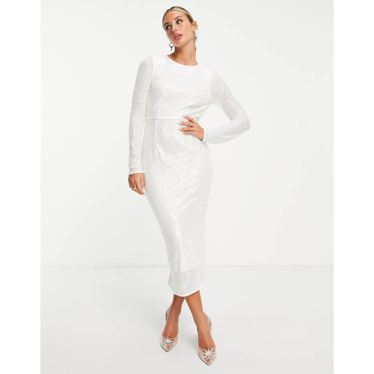 Asos white cheap sequin suit