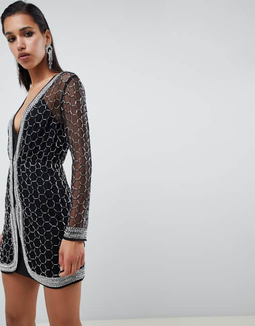 Sequin robe 2025 mini dress