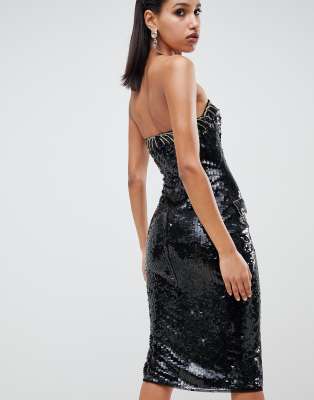 asos sequin tux dress