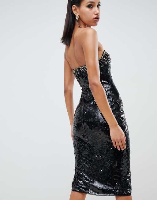 Asos sequin tux dress sales