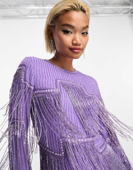 Lilac 2024 fringe dress