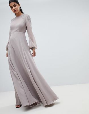asos design embellished maxi dress