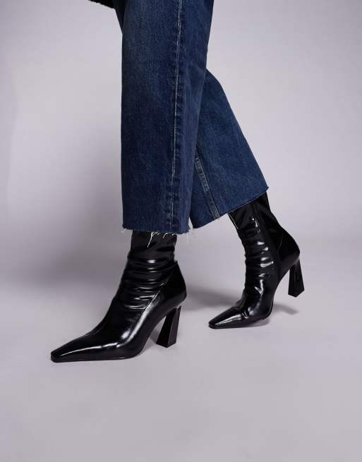 ASOS DESIGN – Ember – Ankle-Sock-Boots in Schwarz mit eckiger Spitze, 4 von 4