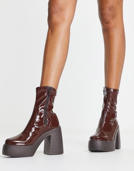 Asos patent clearance boots