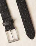 [ASOS DESIGN] ASOS DESIGN embossed checkerboard belt in black S-M BLACK