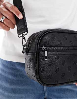 Asos Design Embossed Faux Leather Crossbody Bag