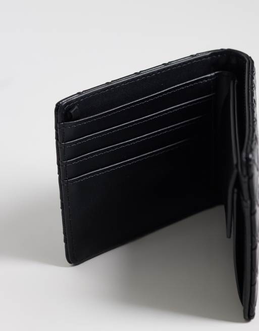 ASOS DESIGN embossed faux leather wallet in black, 3 of 3