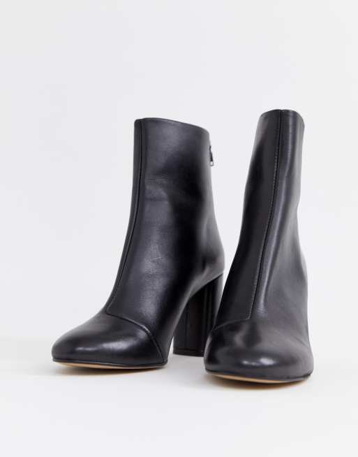 Asos Design Embrace Hohe Ankle Boots Aus Leder Asos