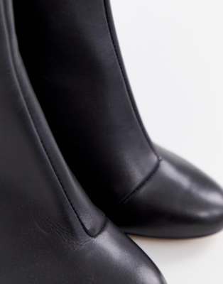 asos leather ankle boots