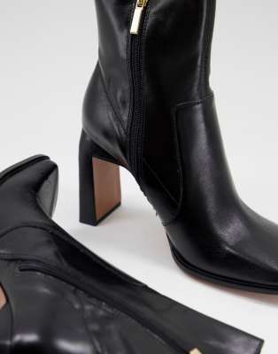 black square toe booties