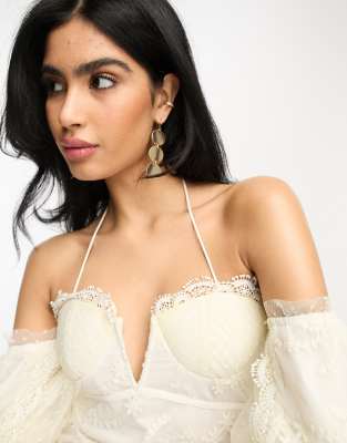 ASOS DESIGN mini dress with wire cupped bra