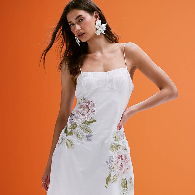 asos edition embroidered dress Black Star Moon Sun Face Off-Shoulder Bell Sleeve Mini Dress