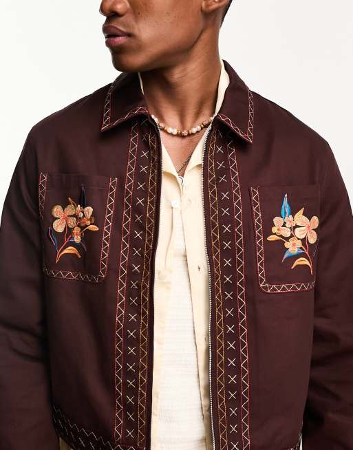 Asos on sale embroidered jacket