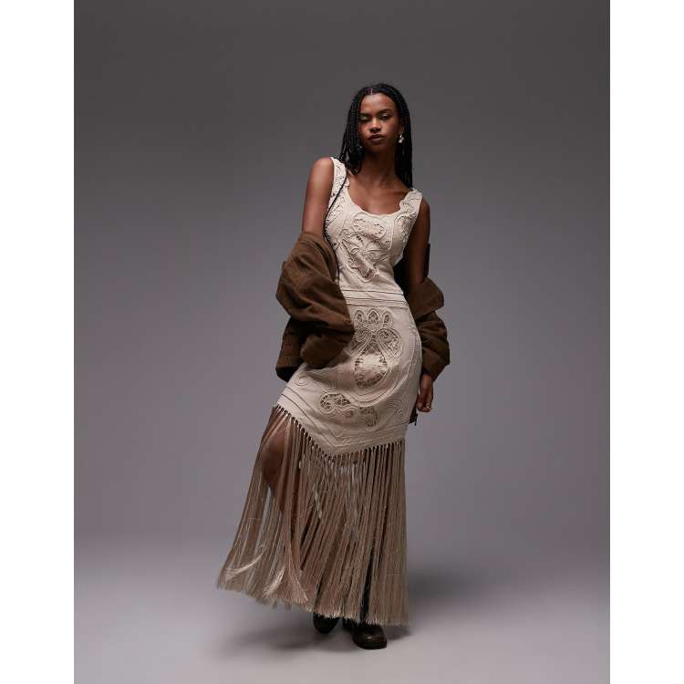 cut work embroidered woven maxi dress Ava Cutwork Dress – Style Island main image 0