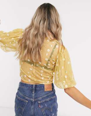 asos yellow top