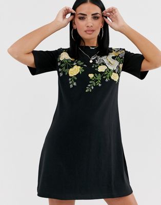 embroidered shirt dress