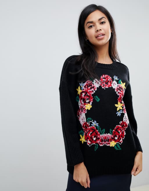 Christmas wreath clearance jumper