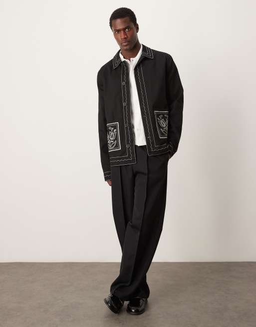 Asos embroidered jacket hotsell