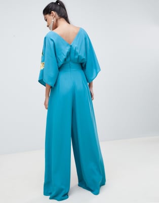 asos jumpsuit blue