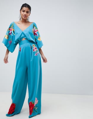 asos jumpsuit blue