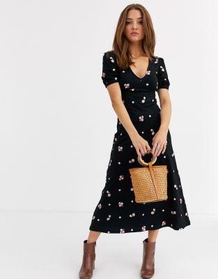 black tea dress midi