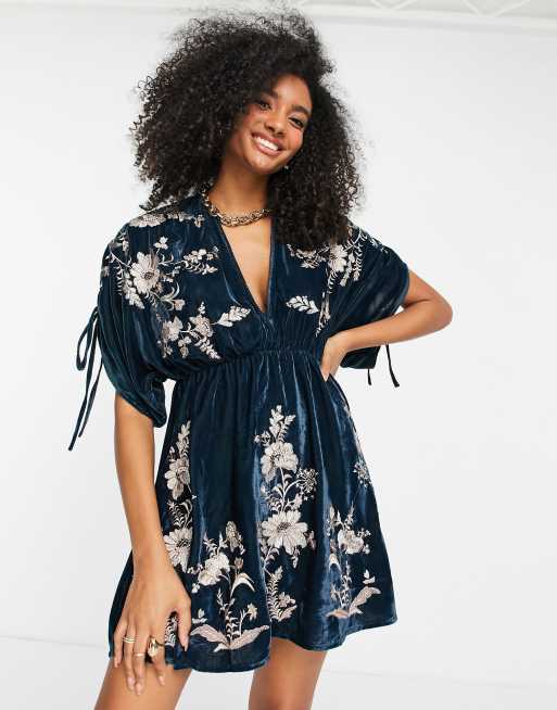 Embroidered hotsell dress asos