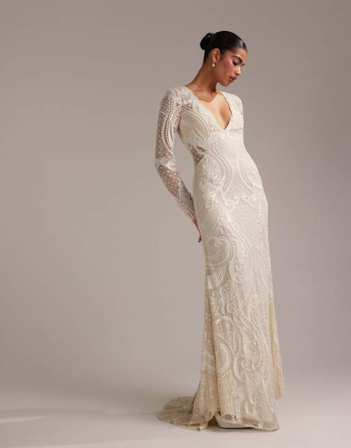 asos embroidered wedding dress Free People main image 0