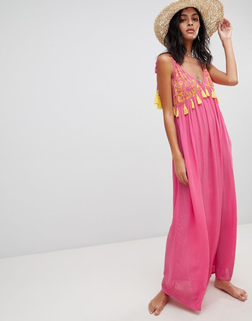 Pom pom maxi clearance dress