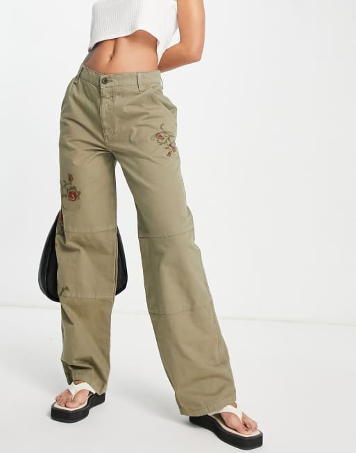 ASOS DESIGN cargo trousers in khaki