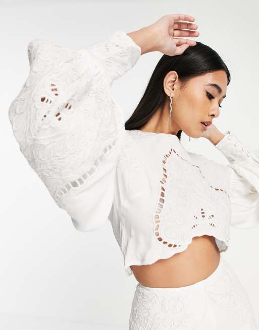 Asos store embroidered top