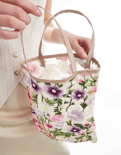 ASOS DESIGN embroidered tote bag in multi | ASOS