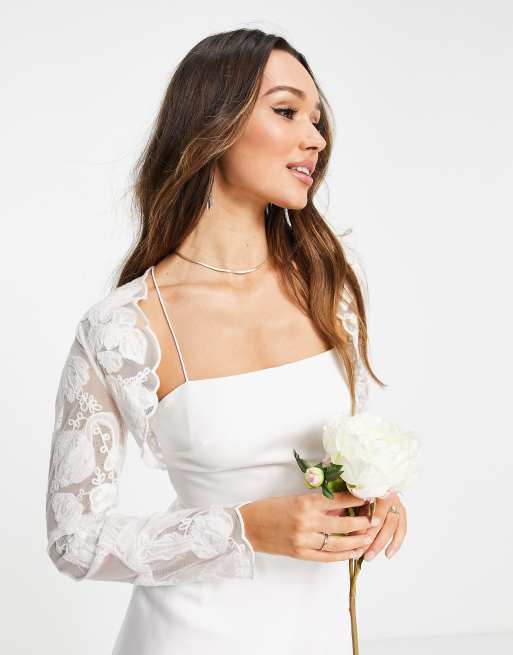 Long sleeve wedding dress cover clearance up