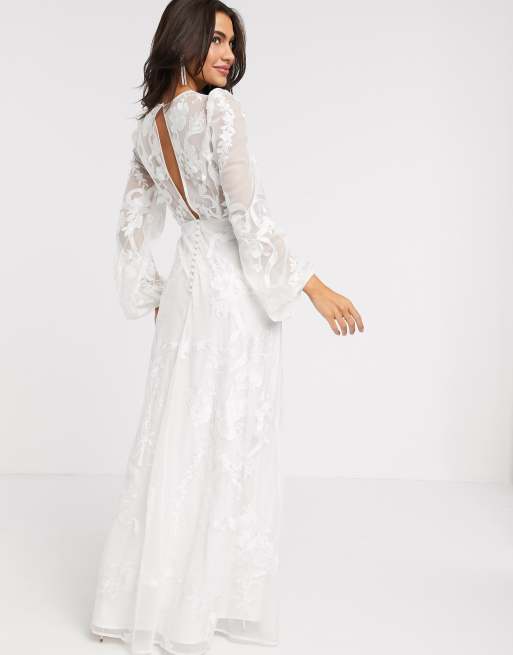 Asos white bridal outlet dress