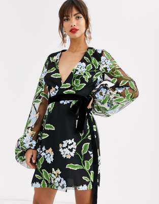 asos tie waist dress