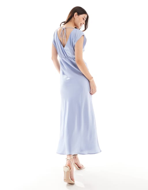 blue skin tight dress Lillie Whiteblue Embroidered Long Sleeve Belted Midi Dress