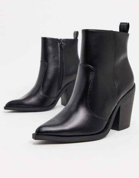 asos black cowboy boots