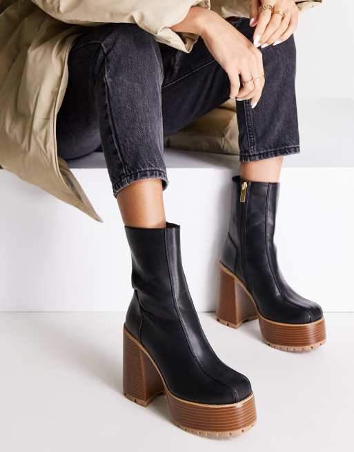 Asos platform shop ankle boots