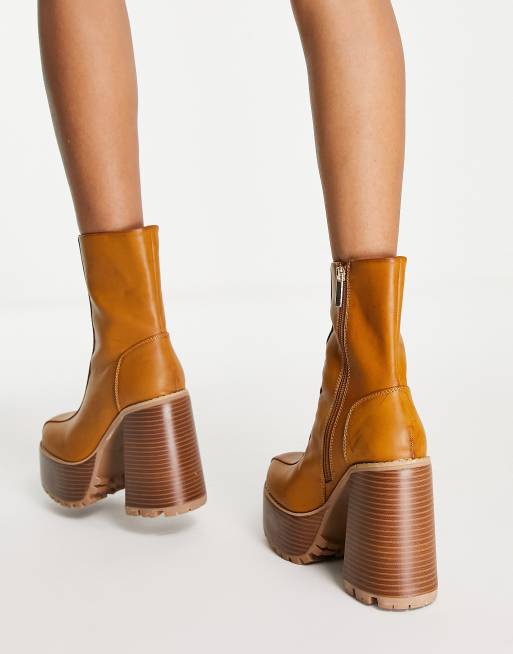 Tan on sale studded boots