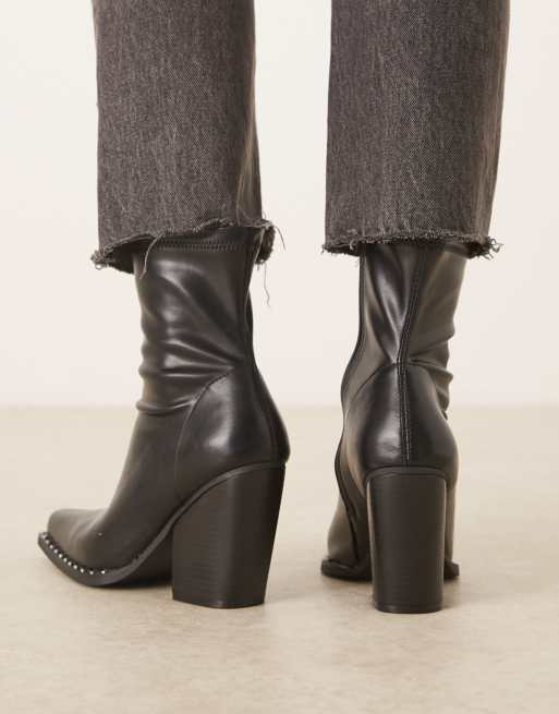 ASOS DESIGN - Emrys - Bottines souples style western - Noir, 4 de 4