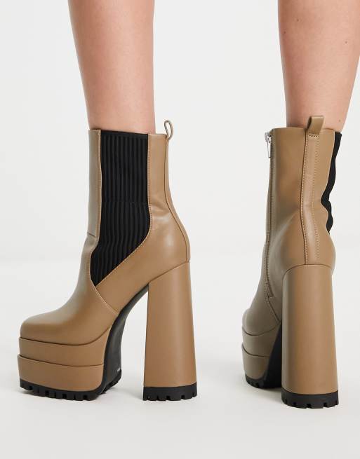 Asos design reside clearance heeled ankle chelsea boots